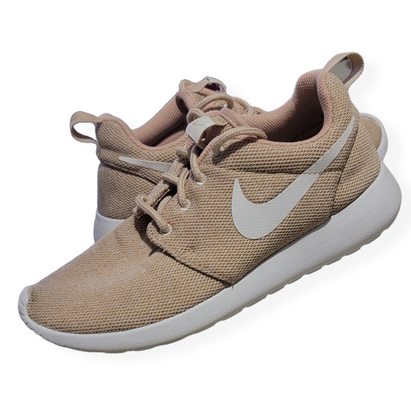Nike Shoes - Nike Roshe Tan Sneakers Beige Running Shoes Sport Shoes Size 6